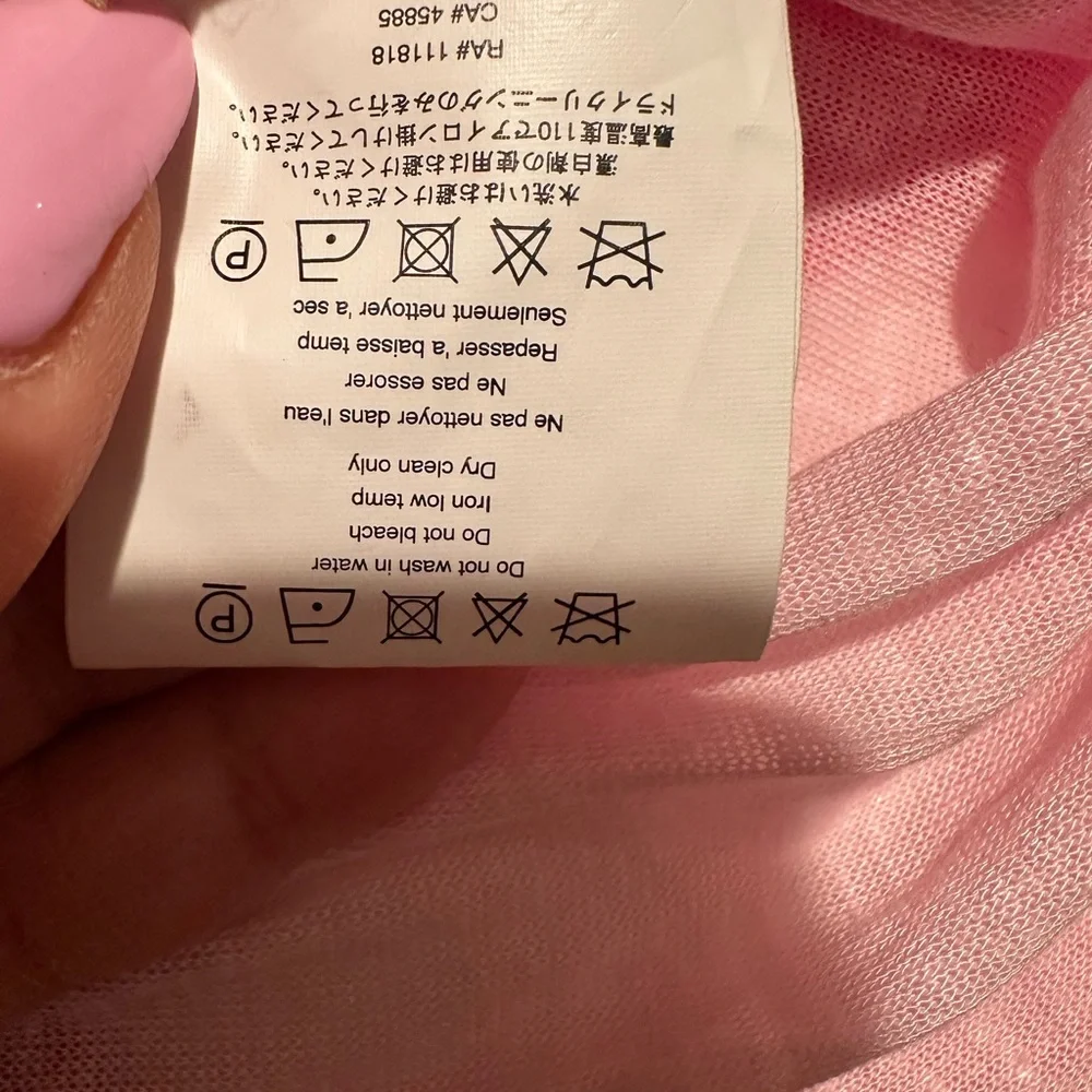 MICHAEL KORS COLLECTION PINK WHITE OMBRE VISCOSE LINEN ROSEWATER SCARF WRAP